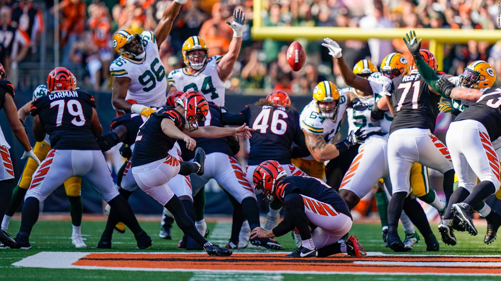 Evan McPherson: Cincinnati Bengals Kicker Celebrates Game-winning ...