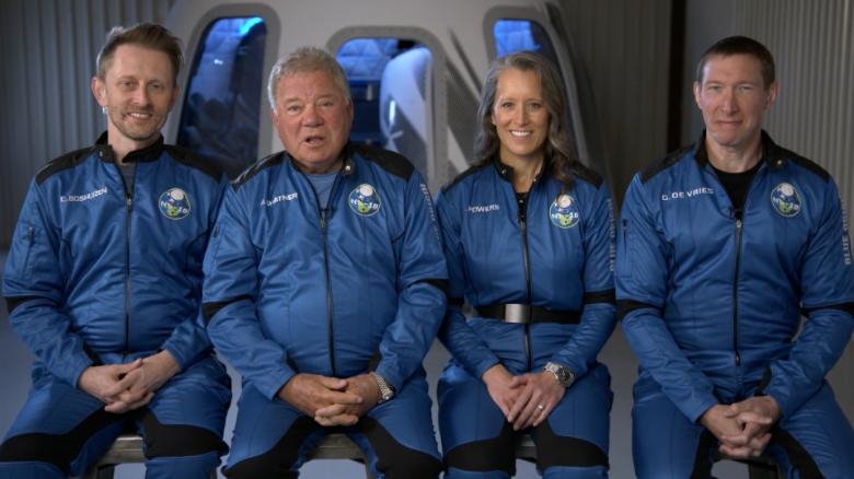 Hear from William Shatner and crew ahead of Blue Origin space flight