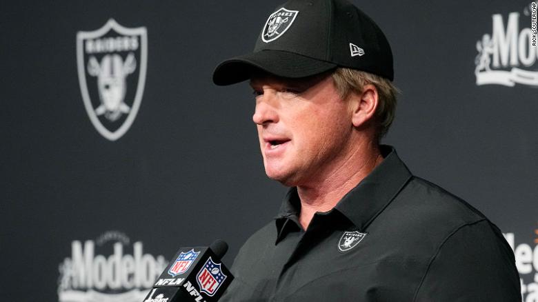 Jon Gruden has resigned as head coach of the Las Vegas Raiders after reports of homophobic and misogynistic emails