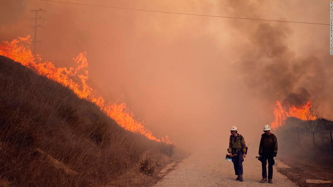California's Alisal Fire has prompted evacuations, road and Amtrak closures. And the heavy winds are making it hard to tame