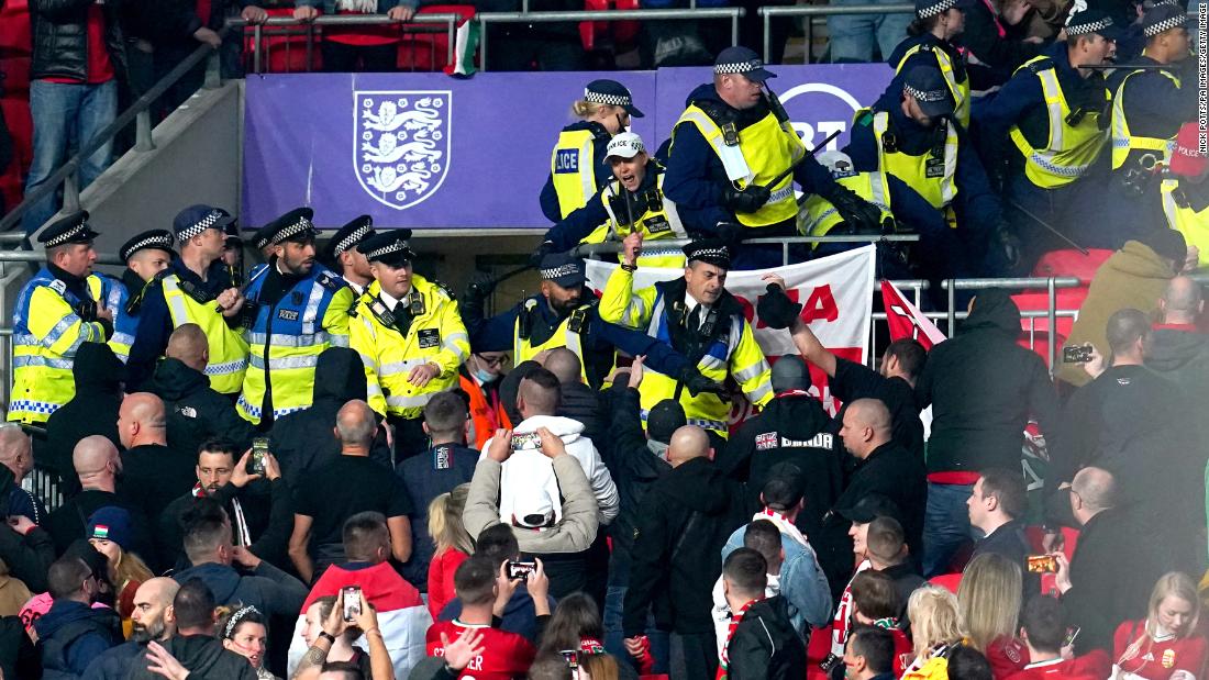 World Cup qualifier between England and Hungary marred by crowd violence