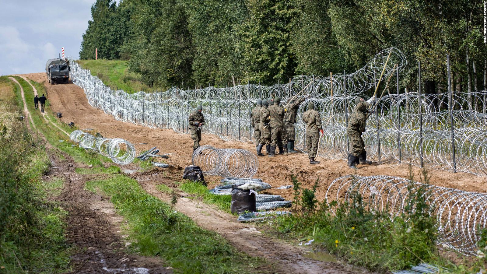 Poland Plans To Spend Over 400 Million On Wall On Belarus Border CNN   211013091530 Restricted Poland Soldiers Belarus Border Fence 09 01 2021 Full 169 