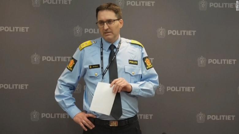Hear from Norwegian police as they identify suspect in deadly attack