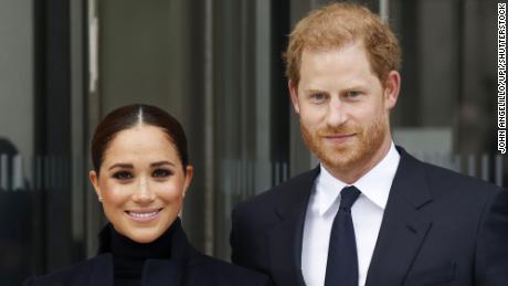 Prince Harry and Meghan in New York City on September 23