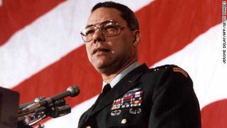 Colin Powell addressing the Veterans of Foreign Wars in 1991.