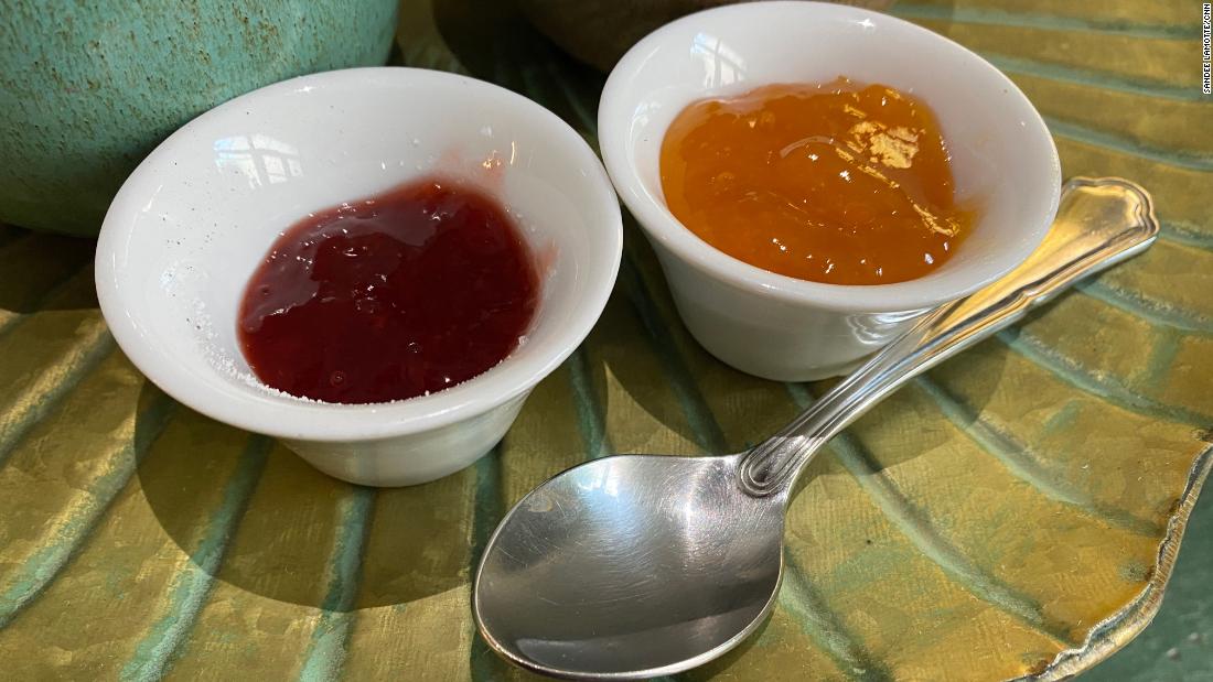 Greeks serve small helpings of a chunky jam-like spread with a spoon as a sign of hospitality -- hence the name &quot;spoon sweet.&quot; 