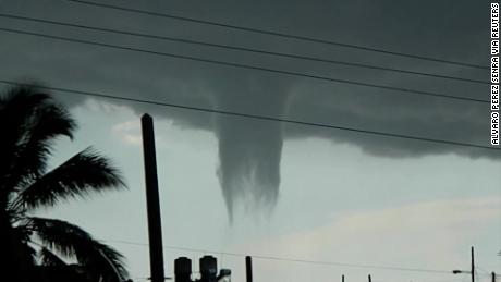 Tornado-like waterspout caught on camera