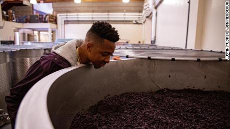 McCollum tours the Adelsheim Vineyard where his Pinot noir variety is produced. He hopes to create more opportunities for minorities and women to learn, and operate, in the winemaking industry.