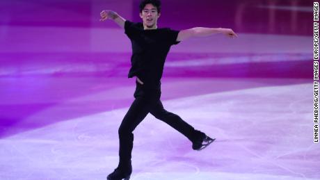 Nathan Chen performs at the ISU World Figure Skating Championships at Ericsson Globe on March 28, 2021 in Stockholm, Sweden.