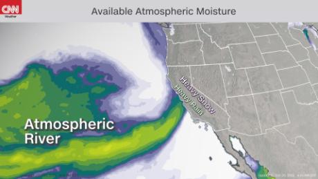 Atmospheric river event forecast for the West Coast