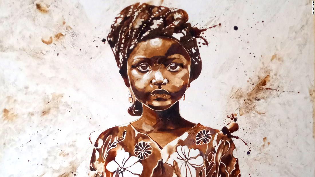 Meet Ekene Ngige, the Nigerian visual artist turning coffee into fine art