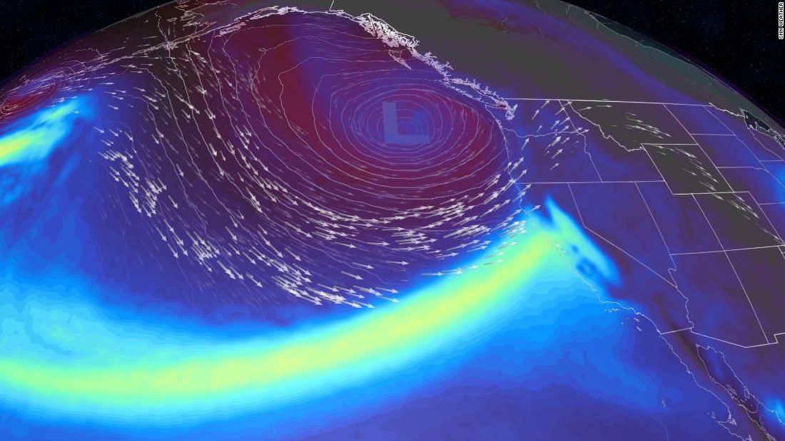 A 'bomb cyclone' and an 'atmospheric river' take aim at the West this weekend