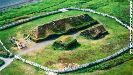 This is a reconstructed Viking Age building adjacent to the site of L&#39;Anse aux Meadows site in Newfoundland, Canada.