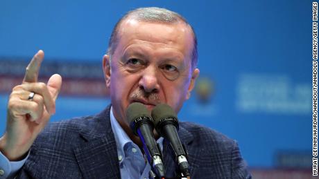 Turkish President and leader of the Justice and Development Party (AK Party) Recep Tayyip Erdogan.