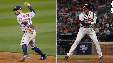 Jose Altuve and the Houston Astros take on Freddy Freeman and the Atlanta Braves in the World Series.
