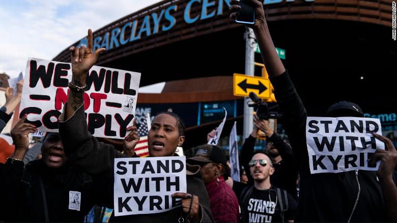 Protests erupt outside Brooklyn Nets game