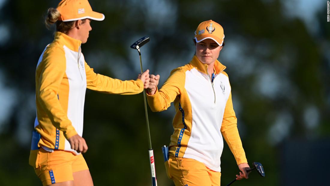 Maguire was paired with England&#39;s Mel Reid for her opening foursomes match. Reid has played in three previous Solheim Cups, something Maguire says she tapped into. 