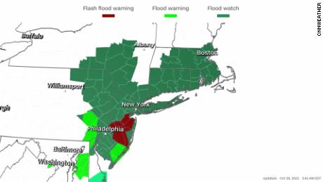 Nor'easter brings heavy rain and high wind gusts to the Northeast