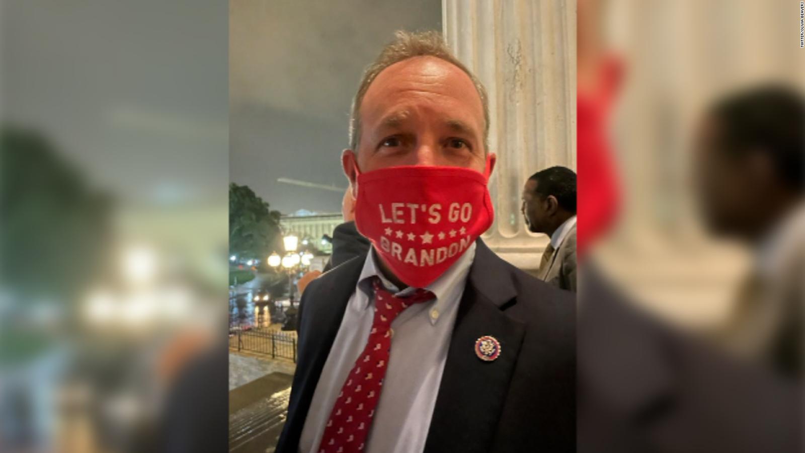 GOP rep. wears 'Let's go Brandon' mask on House floor with not-so-secret  message - CNN Video