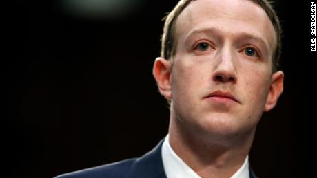 Facebook CEO Mark Zuckerberg testifies before a joint hearing of the Commerce and Judiciary Committees on Capitol Hill in Washington on April 10, 2018.