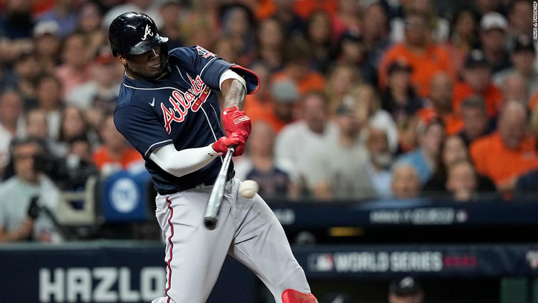 The Braves&#39; Jorge Soler became the first player to hit a home run in the first plate appearance of a World Series.