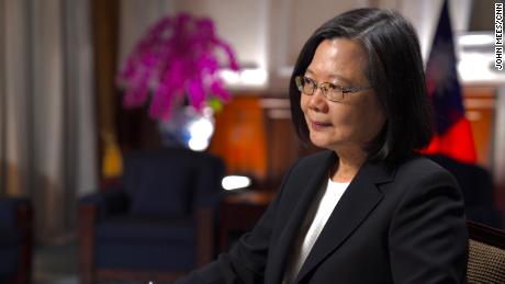 Taiwan's President says the threat from China is increasing 'every day' 