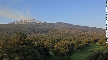 CATANIA, ITALY - OCTOBER 23: View of the 9th fairway and Mount Etna prior to the second round of the Sicilian Senior Open played at Il Picciolo Golf Club on October 23, 2010 in Catania, Italy. (Photo by Phil Inglis/Getty Images)
