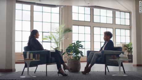 A screenshot of Facebook&#39;s TV commercial, &quot;An Open Conversation on Privacy: Rochelle&quot;