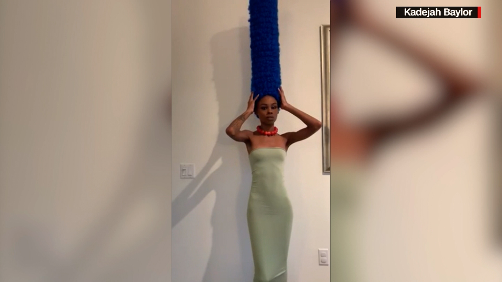 ventilation Well educated trumpet Marge Simpson lookalike: Social media wigs out over this 'Simpsons' costume  - CNN Video
