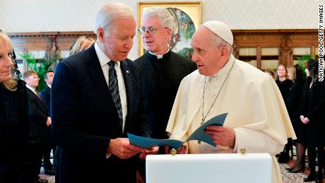 &#39;God love ya&#39;: Warm relationship between the world&#39;s most powerful Catholics on display as Biden and Pope Francis meet