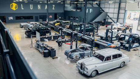 Lunaz works on 120 car conversions annually in its workshop in Silverstone, England.