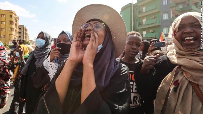 Massive crowds demonstrate against military takeover in Sudan
