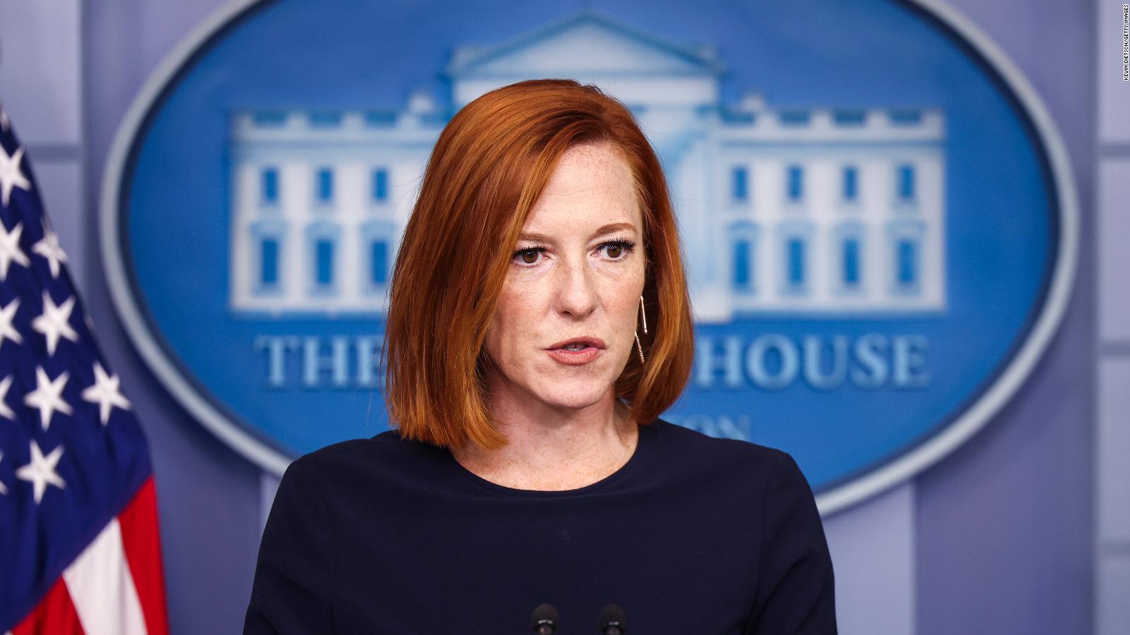 Jen Psaki returns to White House briefing room after testing positive ...