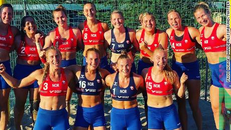 Norwegian beach handball players were fined for wearing shorts, which were deemed &quot;improper clothing.&quot;