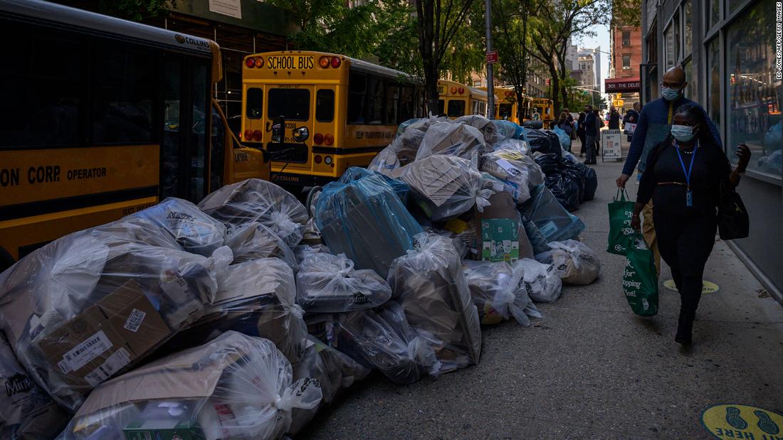 Parts of New York City experienced trash pickup delays last week as