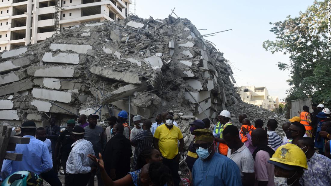 People buried under collapsed luxury high-rise in Nigeria call for help – CNN