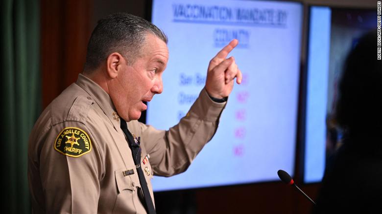 Los Angeles County sheriff doubles down on not enforcing vaccine mandate as he warns of mass exodus of deputies