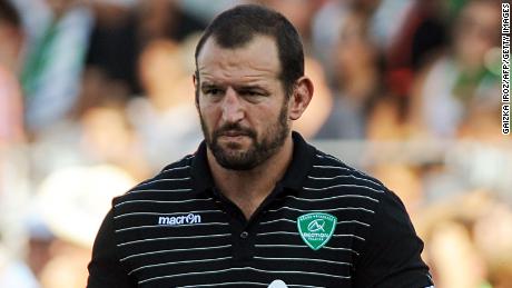 Hayman, pictured during his time as a Pau assistant coach, has joined a class-action lawsuit against rugby federations alleging they failed to protect players from the risks of concussion.