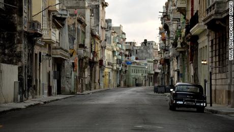 View of empty streets in Havana, on September 1, 2020.