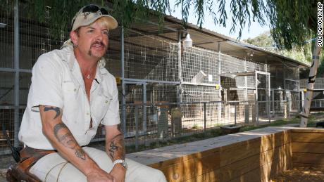 Joseph Maldonado, also known as Joe Exotic, is seen here in 2013 at the zoo he used to run in Wynnewood, Oklahoma. Maldonado said this week that he&#39;s been diagnosed with prostate cancer.