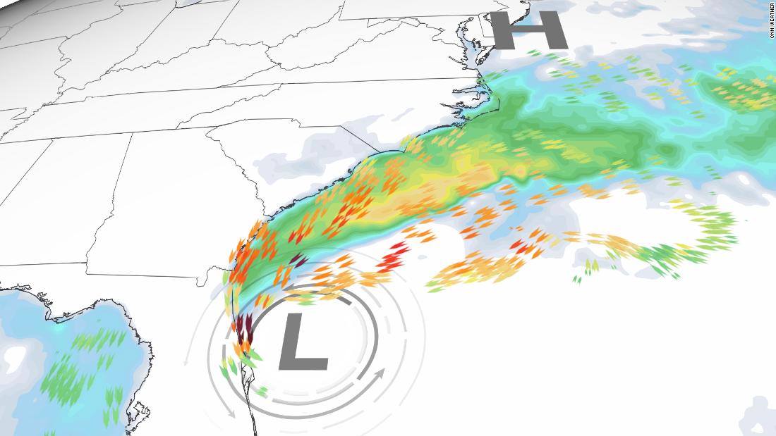 A coastal flood event mirroring a hurricane is underway in Charleston, South Carolina