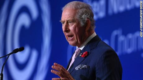 Prince Charles speaks at the UN Climate Change Conference COP26 on November 1 in Glasgow, Scotland.