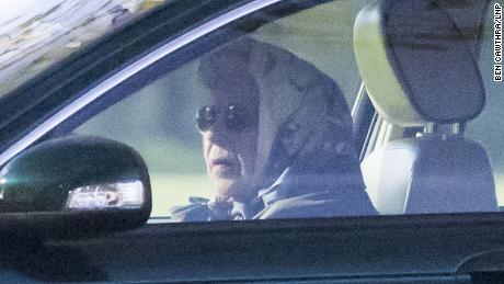 Queen Elizabeth II was seen driving around her Windsor estate on Monday. It was the first sighting of the monarch outside since last week&#39;s announcement that doctors advised her to rest for two weeks and refrain from official visits.