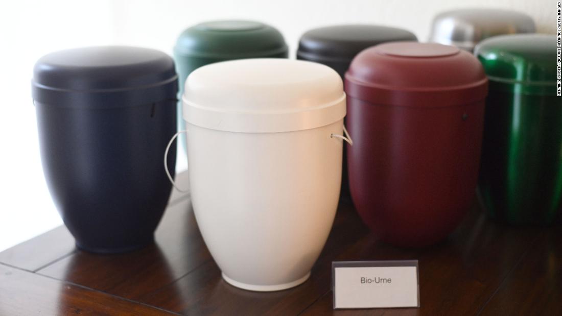 A variety of biodegradable materials have been used by the industry. The urns pictured are made from cellulose, an organic material found in plants that can be processed into everything from &lt;a href=&quot;https://www.britannica.com/science/cellulose&quot; target=&quot;_blank&quot;&gt;photographic film to explosives&lt;/a&gt;, but can also be manufactured so that it&#39;s able to break down naturally.