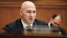 U.S. Rep. Anthony Gonzalez (R-OH) is seen during a House Financial Services Committee oversight hearing to discuss the Treasury Department&#39;s and Federal Reserve&#39;s response to the coronavirus (COVID-19) pandemic on December 2, 2020 in Washington, DC. 