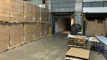 Elves and other holiday products from Lumistella at a US distribution center. 
