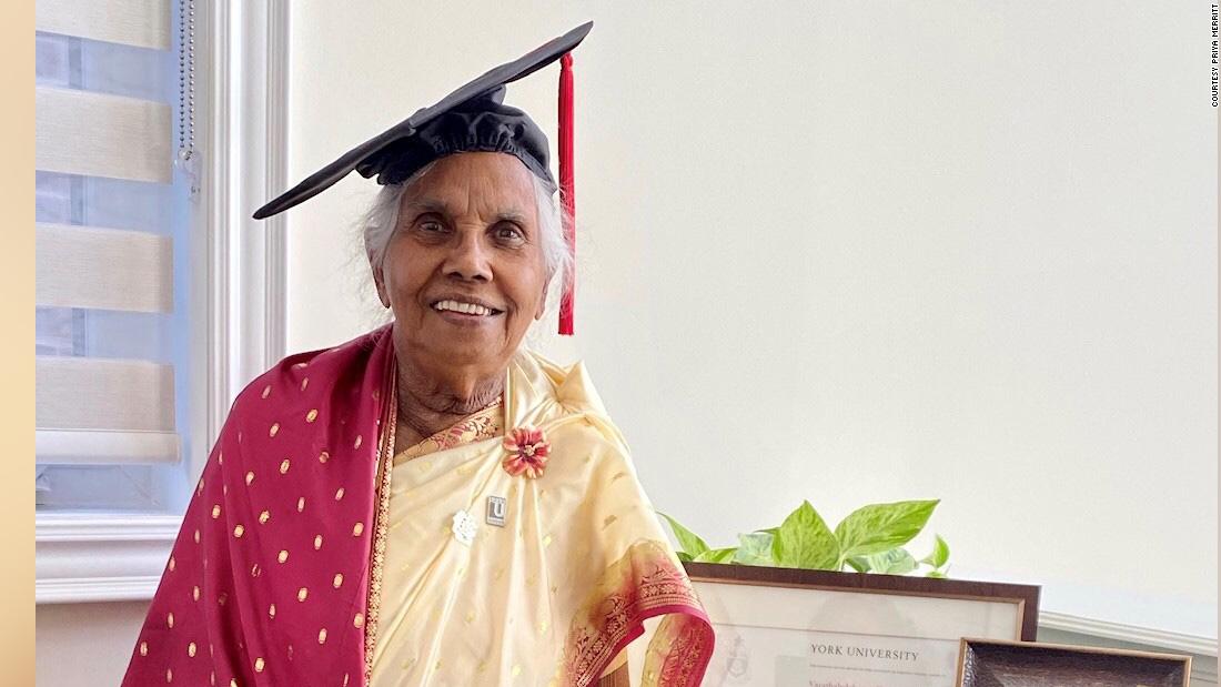 Một cụ bà 87 tuổi ở Sri Lanka trở thành người lớn tuổi nhất lấy bằng thạc sĩ tại trường đại học này ở Canada