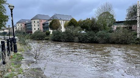 The river Cleddau in Haverfordwest, Wales, where four paddleboarders died.