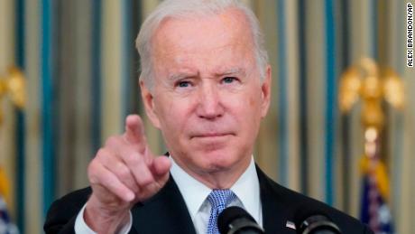 President Joe Biden calls on reporters for questions as he speaks about the bipartisan infrastructure bill in the State Dinning Room of the White House, Saturday, Nov. 6, 2021, in Washington. (AP Photo/Alex Brandon)