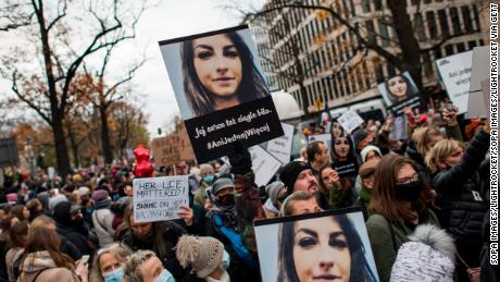 Thousands of protesters take to the streets of Warsaw on Saturday under the slogan &quot;March for Iza&quot;  to mark the first anniversary of a Constitutional Court ruling that imposed a near-total ban on abortion, and also to commemorate the death of pregnant Polish woman Iza.